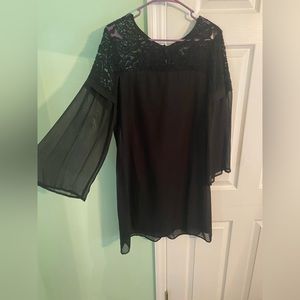 Luxology black bell sleeve size 10